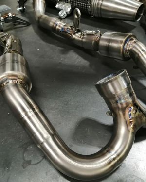 DVR Dual Stainless / Carbon Exhaust System For KTM 450 SMR 2020+