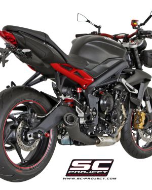 SC-Project Conic Matte Black Slip On Triumph Street Triple / R / RX  2013-2016