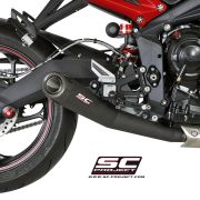 SC-Project Conic Matte Black Slip On Triumph Street Triple / R / RX  2013-2016