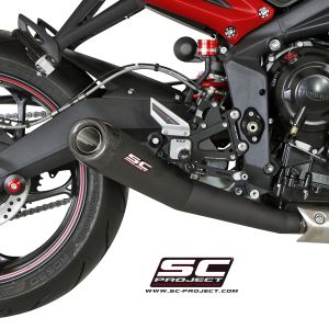 SC-Project Conic Matte Black Slip On Triumph Street Triple / R / RX  2013-2016