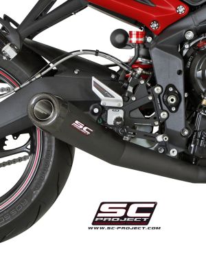 SC-Project Conic Matte Black Slip On Triumph Street Triple / R / RX  2013-2016