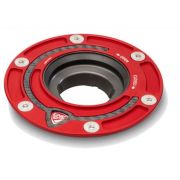 CNC Racing Aluminum with Carbon Inlay Gas Cap Flange – Select Aprilia, Ducati and MV Agusta Models