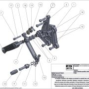 Graves Motorsports WORKS Adjustable Rearsets Kit  – Kawasaki ZX-6R (2019-2023)