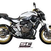 SC-Project Matte Black Conic Full System 2013-2018 Yamaha FZ-07 / MT-07