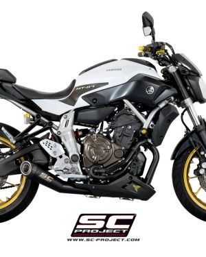 SC-Project Matte Black Conic Full System 2013-2018 Yamaha FZ-07 / MT-07