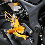 Sato Racing “Race Concept V.2” Adjustable Rearsets – 2015-2018 Yamaha YZF-R3 / YZF-R25 / MT-03