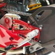 CNC Racing Carbon Fiber Heel Guards for the RPS Adjustable Rearset – Ducati Panigale V4 and Streetfighter V4