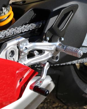 CNC Racing Carbon Fiber Heel Guards for the RPS Adjustable Rearset – Ducati Panigale V4 and Streetfighter V4