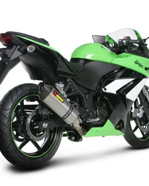 Akrapovic Racing Carbon Fiber Slip-On Muffler for 2018-2023 Kawasaki Ninja 400R