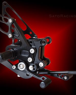 Sato Racing Rearsets – Black 09-11 Aprilia RSV4 / R / Factory (non-APRC)