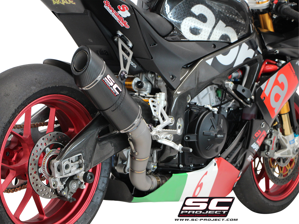 SC-Project 2015-2016 Aprilia RSV4 Oval Matte Carbon Racing Exhaust