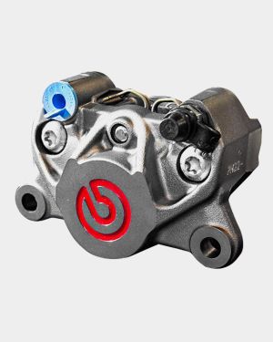 Brembo – Cast Rear Caliper, 84mm Spacing, Titanium / Red Logo