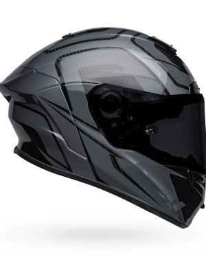 Bell Race Star Flex DLX Carbon Fiber Helmet – LABYRINTH Gloss black / Grey