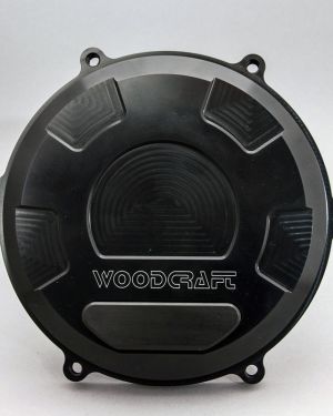 Woodcraft Ducati Panigale V4 RHS Clutch Cover w/Black Aluminum Skid Plate