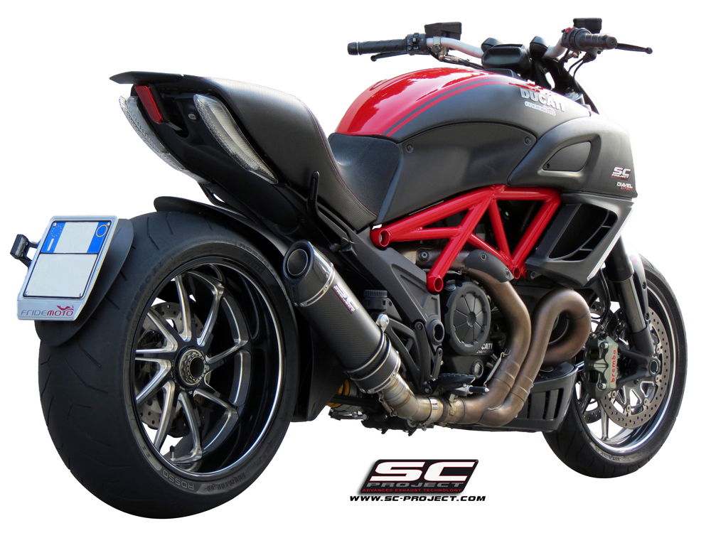 SC-Project 2010-2018 Ducati Diavel Oval Slip On Exhaust