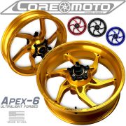 Core Moto Apex 6 Forged Aluminum Wheels – 2015-19 Yamaha YZF-R1 with Suter Swingarm