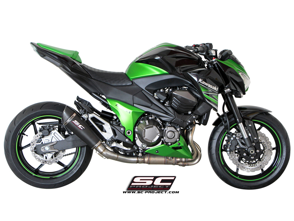 SC-Project Conic Matte Carbon Slip On – Kawasaki Z800 2013-2016