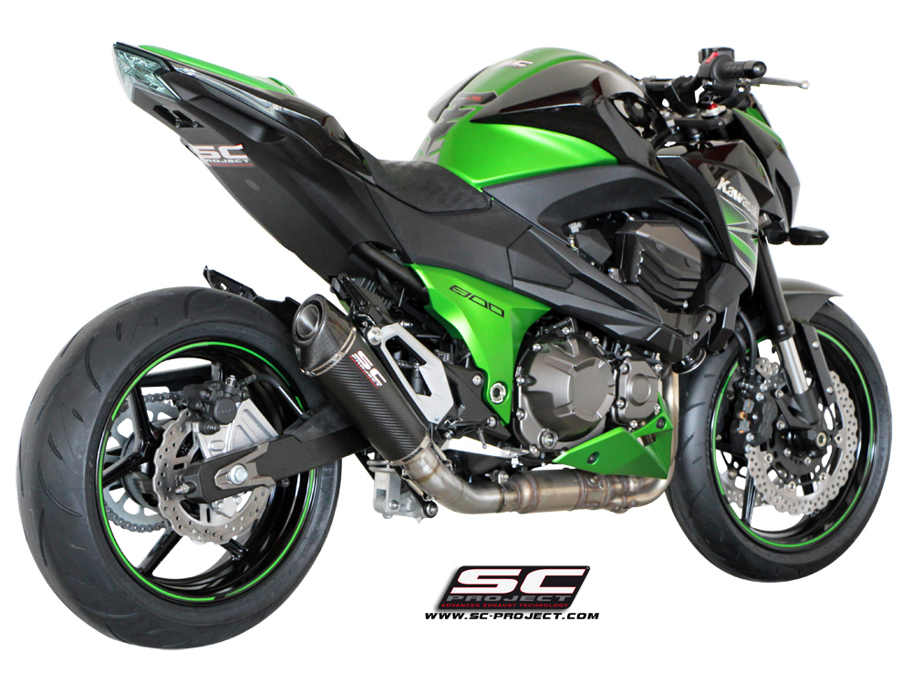 SC-Project Conic Matte Carbon Slip On – Kawasaki Z800 2013-2016