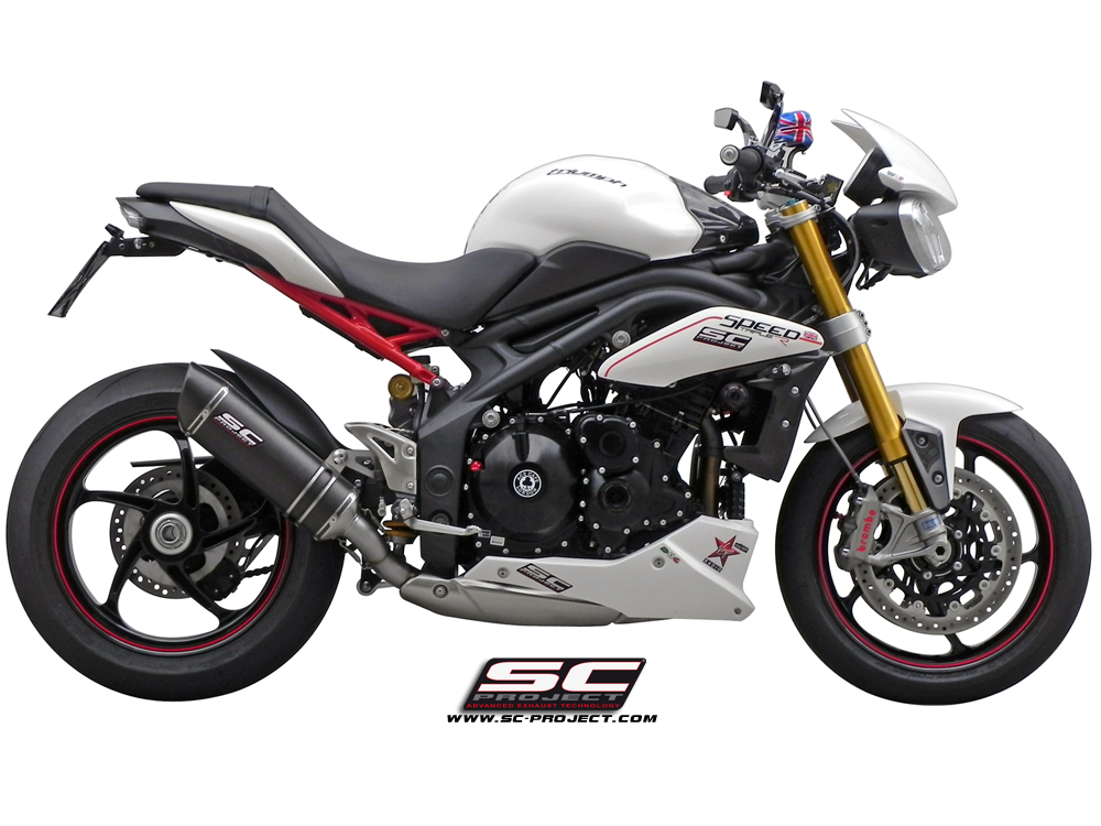 SC-Project Oval Low Mount Slip On (Single Muffler) Triumph Speed Triple / R 2011-2015