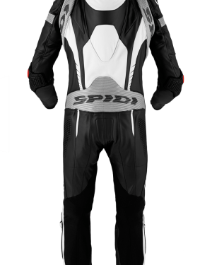 Spidi Warrior Wind Pro Leather Race Suit – Black / White – Size 50