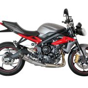 SC-Project Conic Matte Grey Slip On Triumph Street Triple / R / RX  2013-2016