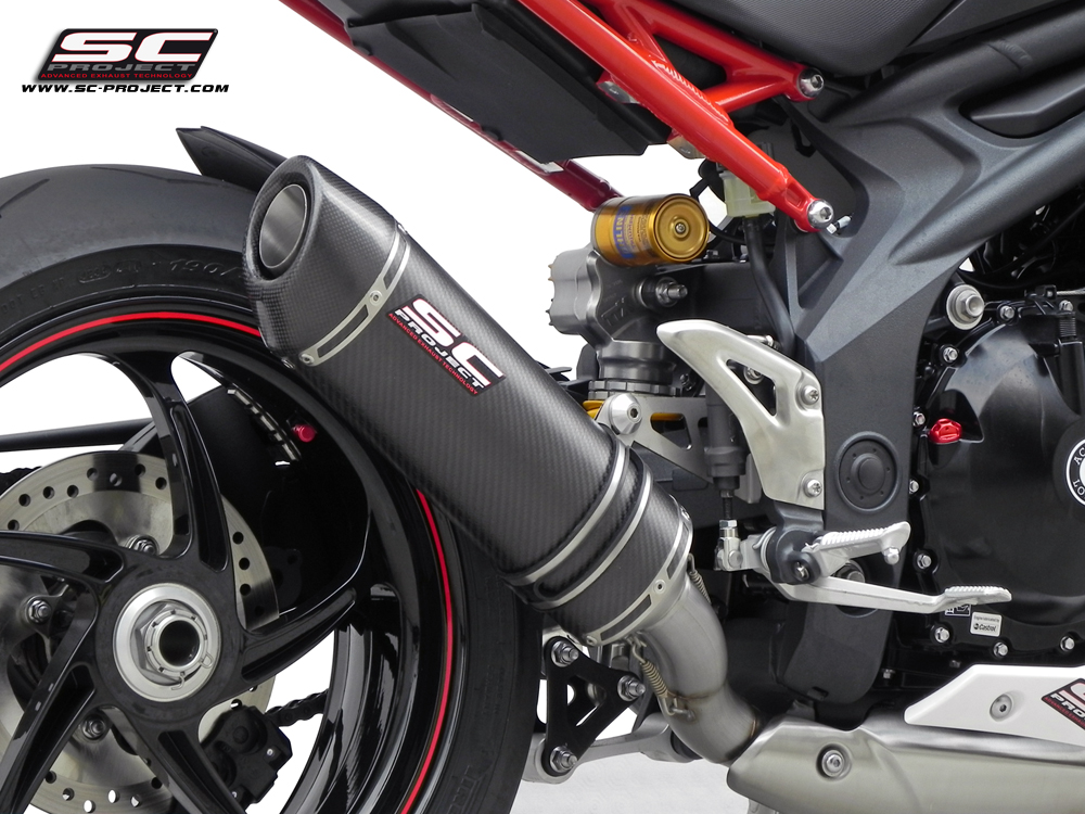 SC-Project Oval Low Mount Slip On (Single Muffler) Triumph Speed Triple / R 2011-2015