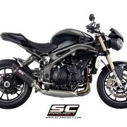 SC-Project Oval Low Mount Slip On (Single Muffler) Triumph Speed Triple R  2016-2018