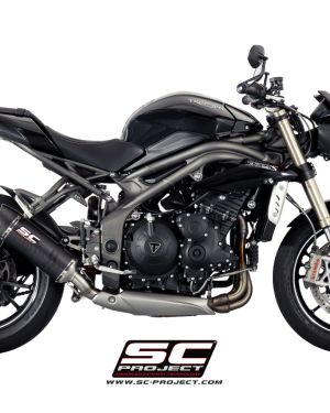 SC-Project Oval Low Mount Slip On (Single Muffler) Triumph Speed Triple R  2016-2018