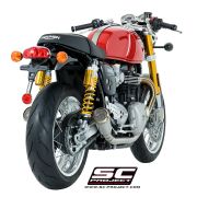SC-Project Dual Conic “70s Style” Shorty Slip Ons Triumph Thruxton R 2016-2017