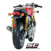 SC-Project Dual Conic “70s Style” Slip Ons Triumph Thruxton R 2016-2017