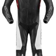 Spidi Warrior Perforated Pro Leather Race Suit – Black / White / Red