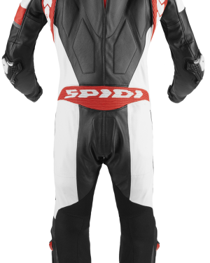 Spidi Warrior Perforated Pro Leather Race Suit – Black / White / Red