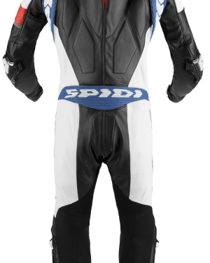 Spidi Warrior Perforated Pro Leather Race Suit –  White / Red / Blue