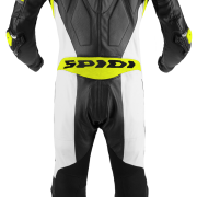 Spidi Warrior Perforated Pro Leather Race Suit –  Black / White / Yellow