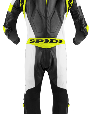 Spidi Warrior Perforated Pro Leather Race Suit –  Black / White / Yellow