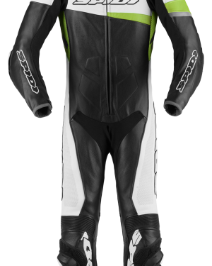 Spidi Warrior Perforated Pro Leather Race Suit –  Black / White / Green