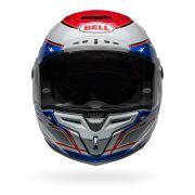 Bell Race Star Flex DLX Carbon Fiber Helmet – Beaubier 24 x Troy Lee Design | Gloss White / Blue / Red