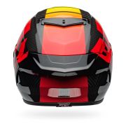 Bell Race Star Flex DLX Carbon Fiber Helmet – Offset | Gloss Black / Red / Yellow