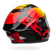 Bell Race Star Flex DLX Carbon Fiber Helmet – Offset | Gloss Black / Red / Yellow