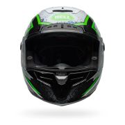 Bell Race Star Flex DLX Carbon Fiber Helmet – Xenon Kryptonite | Gloss Black / Green