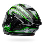 Bell Race Star Flex DLX Carbon Fiber Helmet – Xenon Kryptonite | Gloss Black / Green