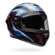 Bell Race Star Flex DLX Carbon Fiber Helmet – Xenon | Gloss Maroon / Blue