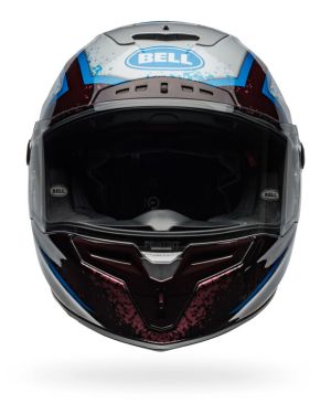 Bell Race Star Flex DLX Carbon Fiber Helmet – Xenon | Gloss Maroon / Blue