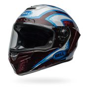 Bell Race Star Flex DLX Carbon Fiber Helmet – Xenon | Gloss Maroon / Blue