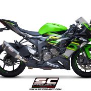 SC-Project SC1-R Titanium Slip-On Exhaust w/ CF endcap | Kawasaki ZX-6R 636 (2019-2023)