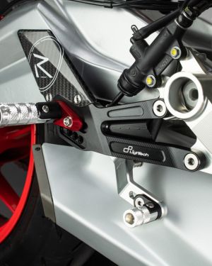 LighTech ‘Track System’ Adjustable Rearsets R Version (Standard / GP Shift)  –  2021-2023 Aprilia RS660